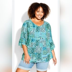 Avenue Joanna Pintuck Tunic Top Spring Blouse